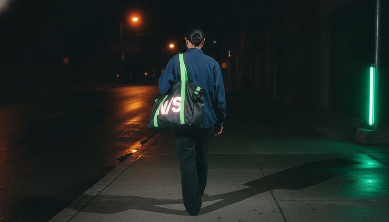 Walking home with the tote